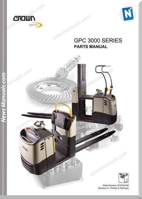 Crown Forklifts Parts Manuals Model Gpc3000 Parts