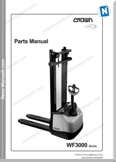 Crown Forklifts Parts Manuals Model Wf3000 Parts
