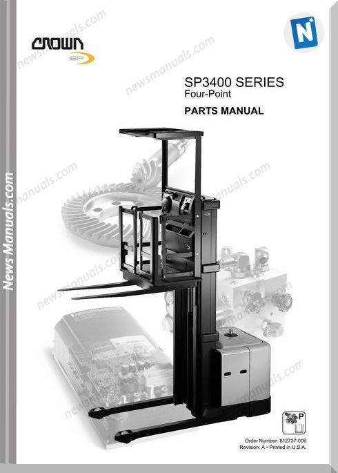 Crown Sp3400 Service No 812737 Four-Point Parts Manuals