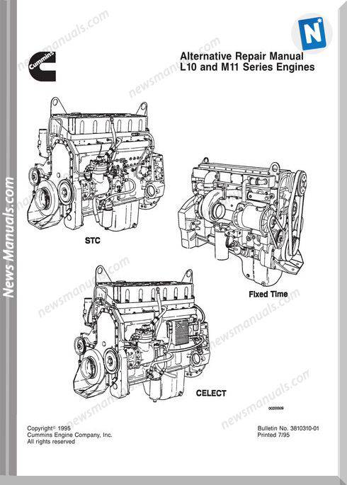 Cummins Engine L10 M11 Repair Manual
