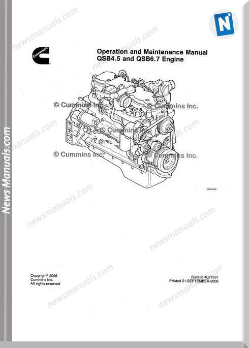 Cummins Qsb4 5 6 7 Engine Maintenance Manual