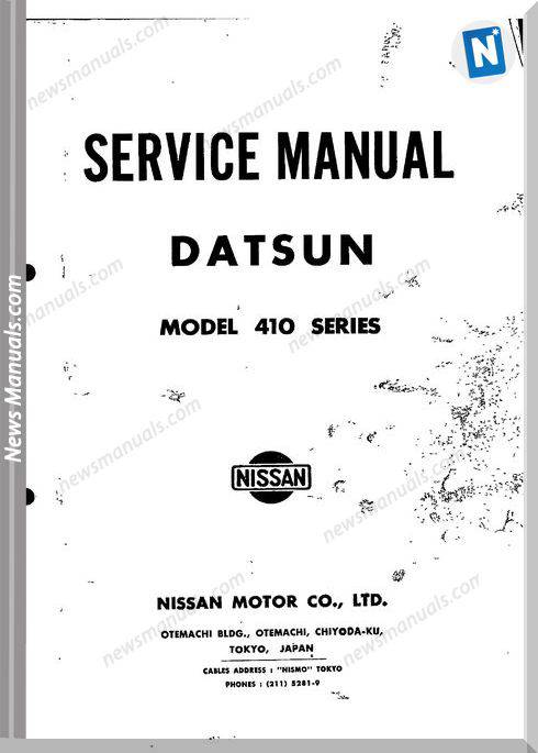 Datsun Service Manuals Model 410 Series