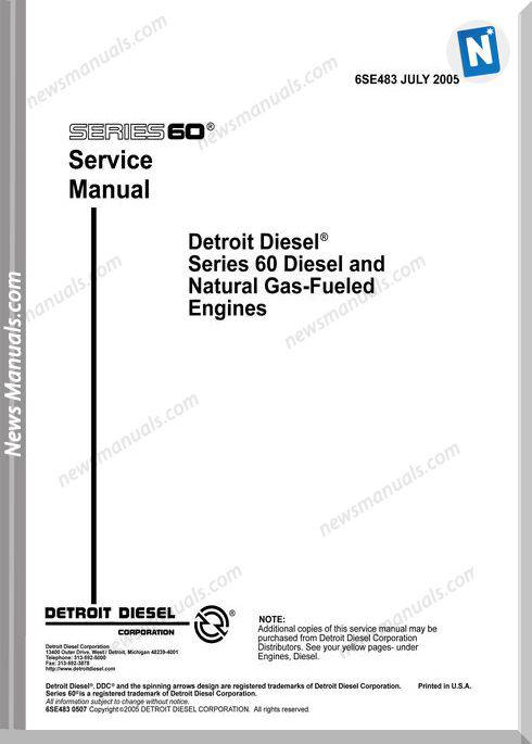Detroit Diesel-Series 60 Service Manual 2005 (6Se483)