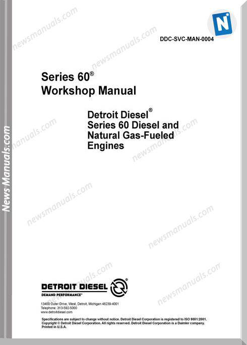 Detroit Series 60 Workshop Manual Ddc-Svc-Man-0004