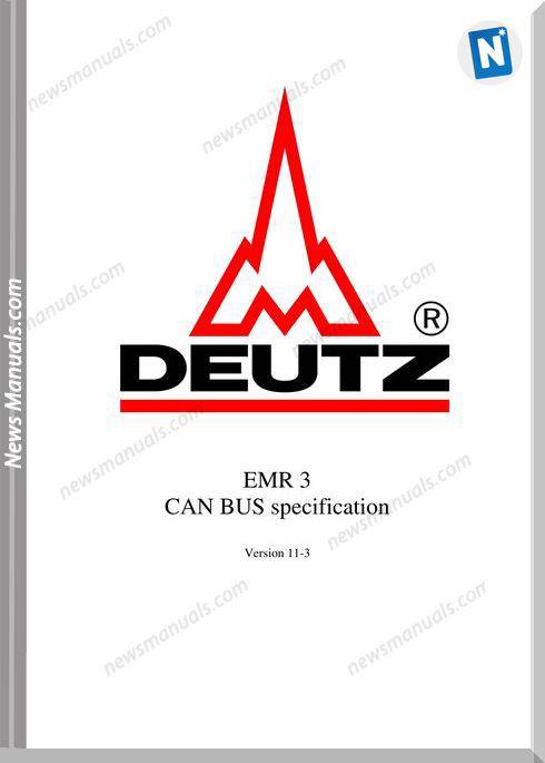 Deutz Emr 3 Can Bus Specification Ver 11-3 Training