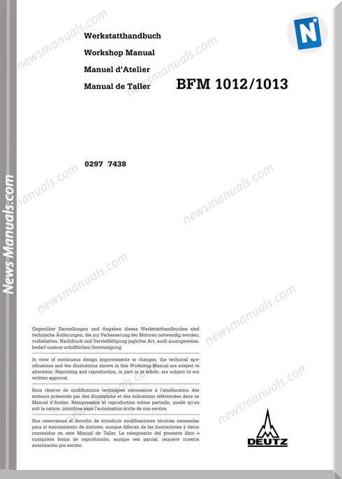 Deutz Engine Bfm 1012 1013 Repair Manual