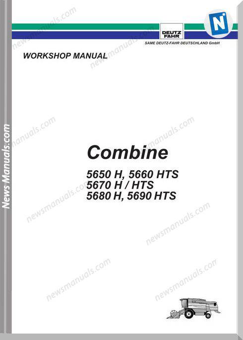 Deutz Fahr Combine 5650-5690 Workshop Manual