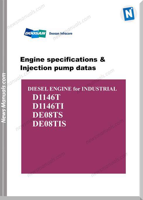 Doosan Engine De08 Engine Specs - Injection Pump Datas