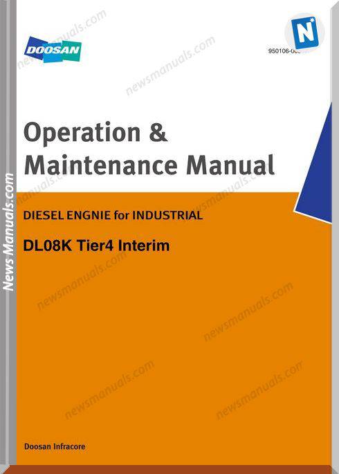 Doosan Engine Dl08 Tier4I Operation Maintenance Manual