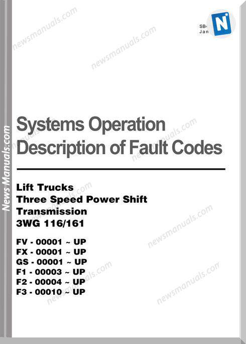 Doosan Forklift 3Wg 116 161 Speed Trans Fault Codes