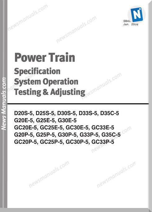 Doosan Forklift D20 D25 D30 D35 G20 25 Operation Manual