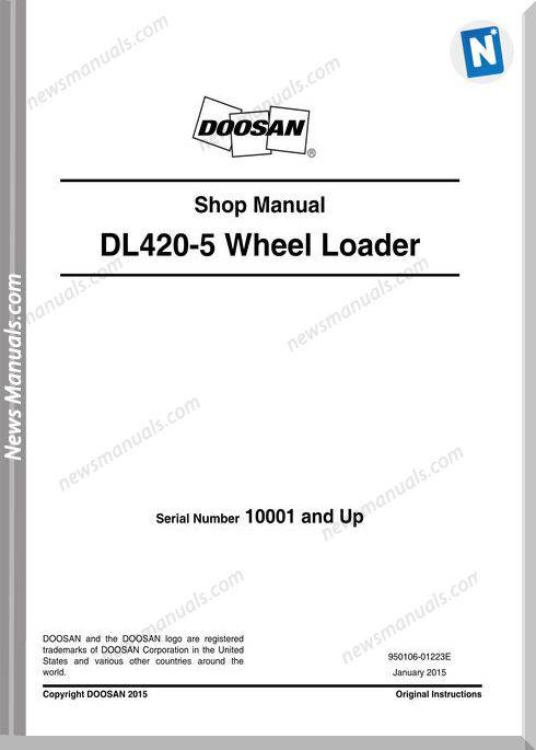 Doosan Wheel Loaders Dl420-5 Shop Manual