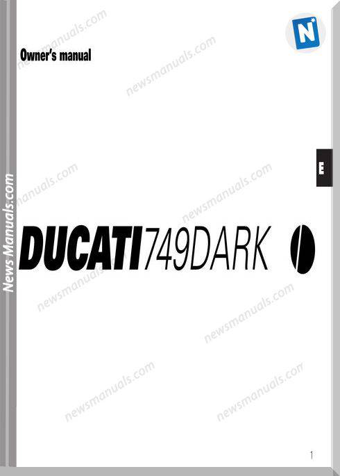 Ducati 749Dark Owners Manual