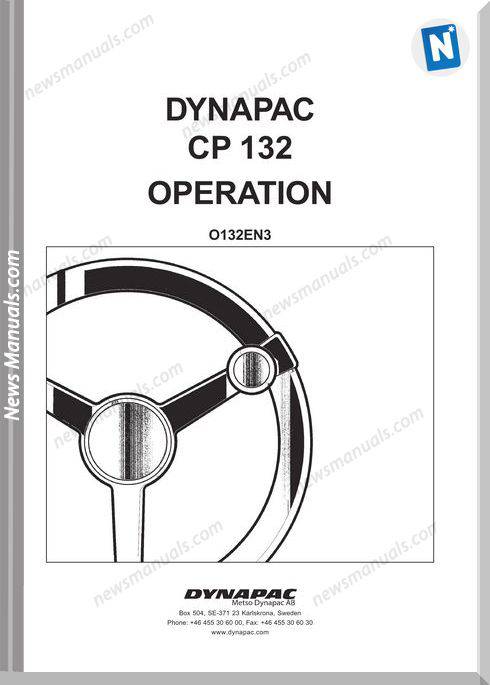 Dynapac Cp132 Operators Manual