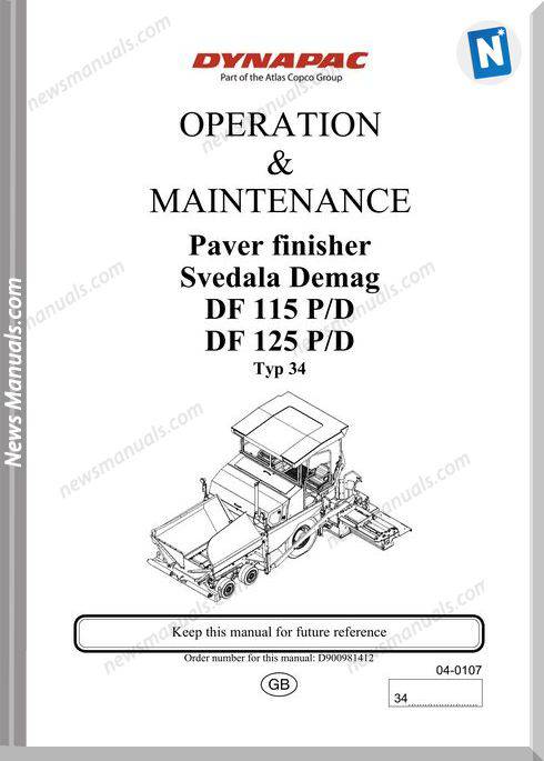 Dynapac Demag Df115-125P Operation Maintenance