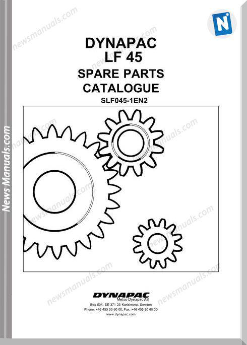 Dynapac Model Lf45 Parts Manual