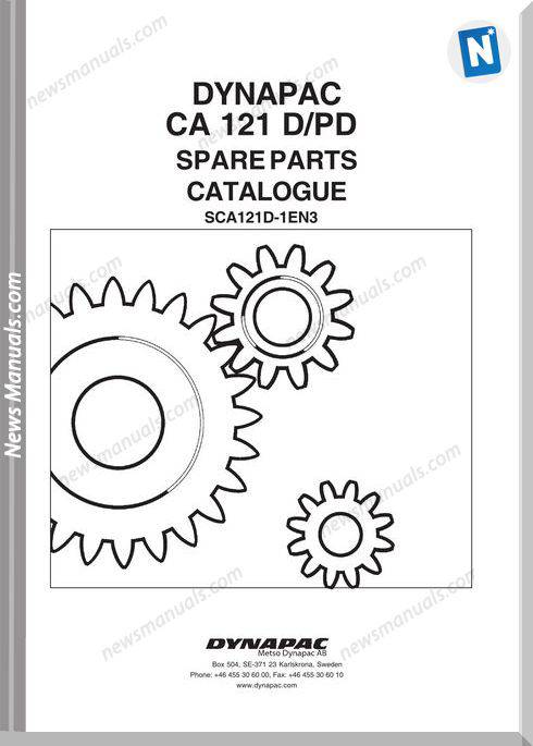 Dynapac Models Ca121D Parts Catalogue