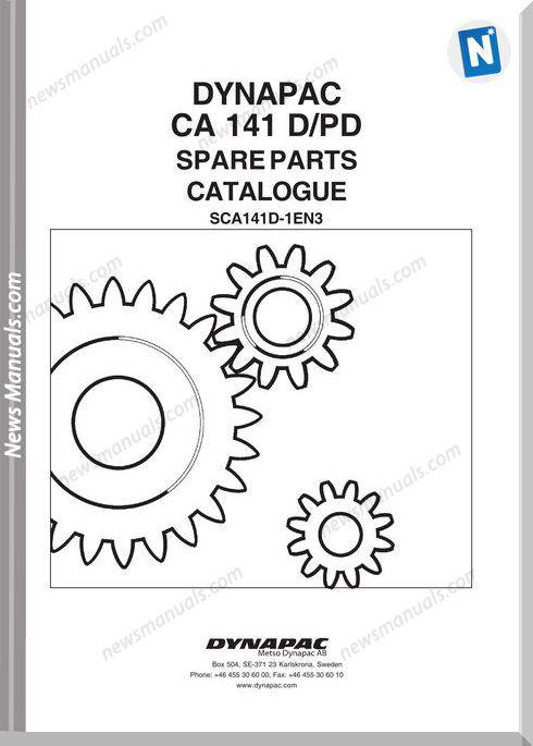 Dynapac Models Ca141 Parts Catalogue
