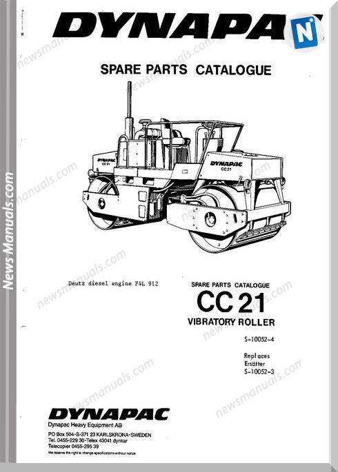 Dynapac Models Cc21 Parts Catalogue