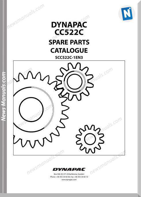 Dynapac Models Cc522C Parts Catalogue