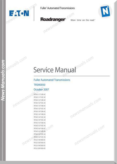 Eaton Roadranger Trsm0505 2007 Year Service Manual