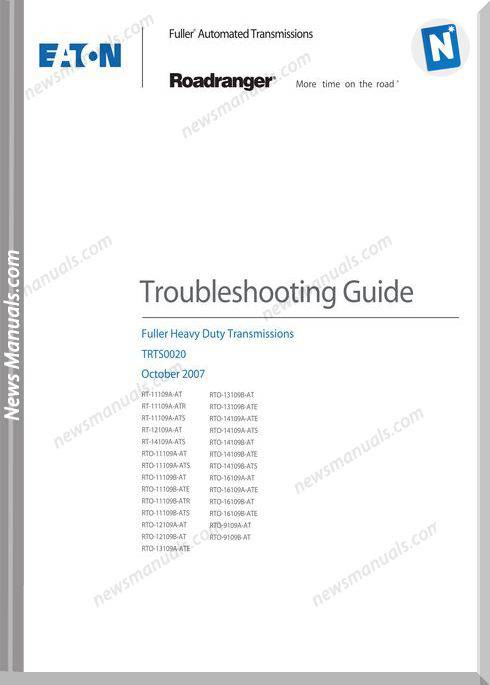 Eaton Roadranger Trts0020 2007 Troubleshooting Manuals