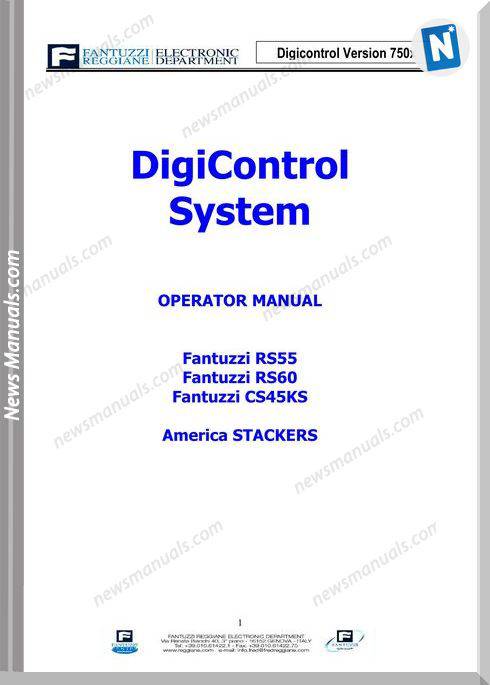 Fantuzzi Digicontrol Rs55 Rs60 Cs45Ks Operation Manual