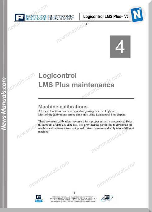 Fantuzzi Logicontrol Lms Plus V 2.5 Training Manuals