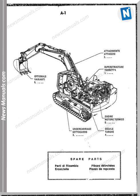Fiat Allis Excavator Model Fh120 Parts Catalogue