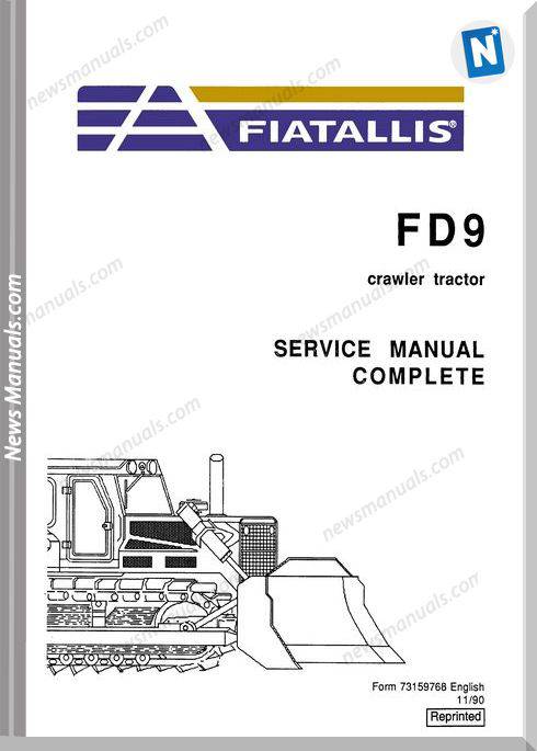 Fiat Allis Fd9 Models Crawler Dozer Service Manual