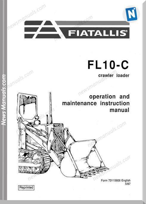 Fiat Allis Fl10C Crawler Loader Op Maintenance Manual