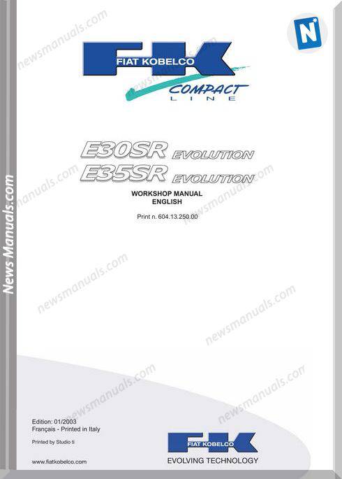 Fiat Kobelco E30Sr E35Sr Evolution Workshop Manual