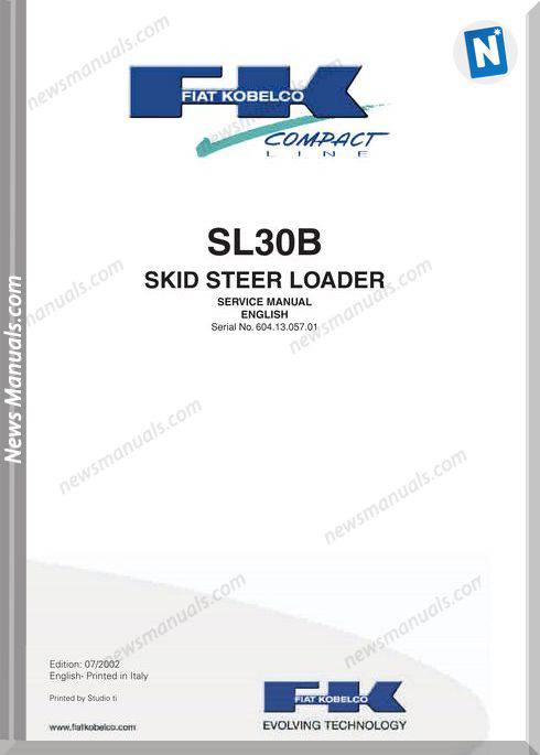 Fiat Kobelco Sl30B Workshop Manual