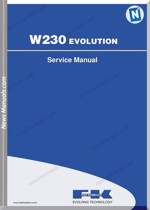 Fiat Kobelco W230 Evolution Wheel Loader Service Manual