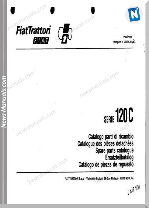 Fiat Serie 120 Parts Catalog French Language