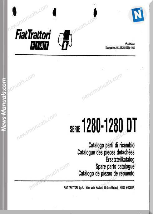 Fiat Serie 1280 Parts Catalog French Language