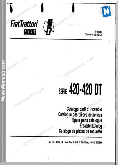 Fiat Serie 420 Parts Catalog French Language