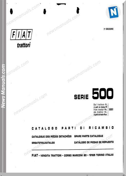 Fiat Serie 500 Parts Catalog French Language