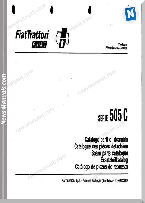 Fiat Serie 505 Parts Catalog French Language
