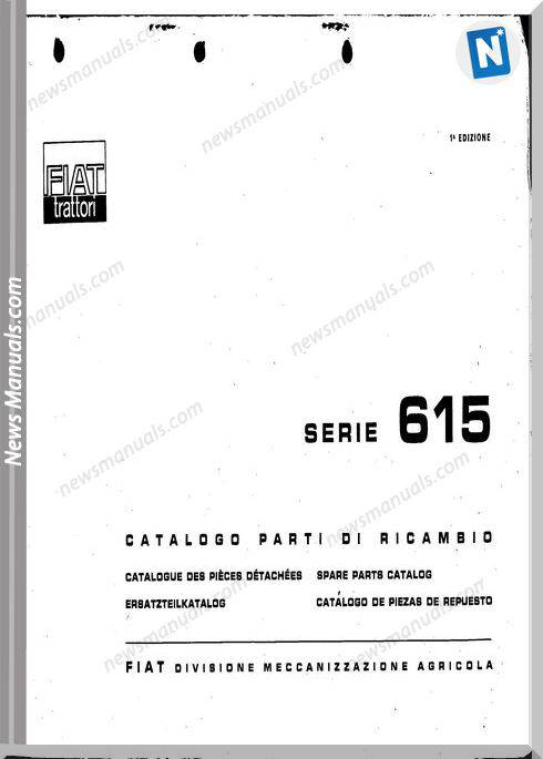 Fiat Serie 615 Parts Catalog French Language