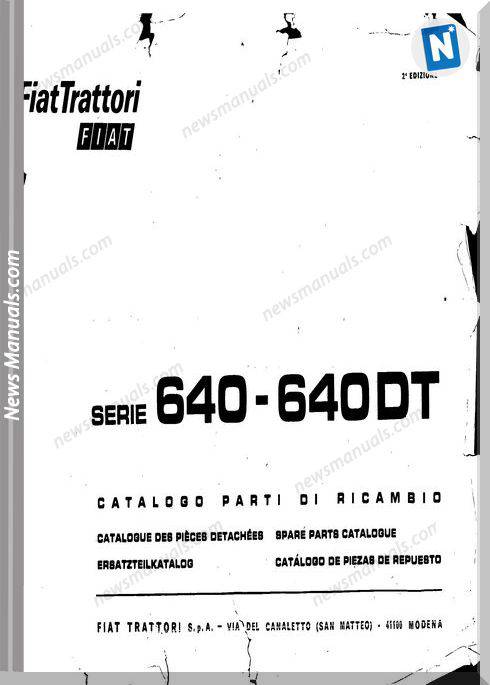 Fiat Serie 640 Parts Catalog French Language