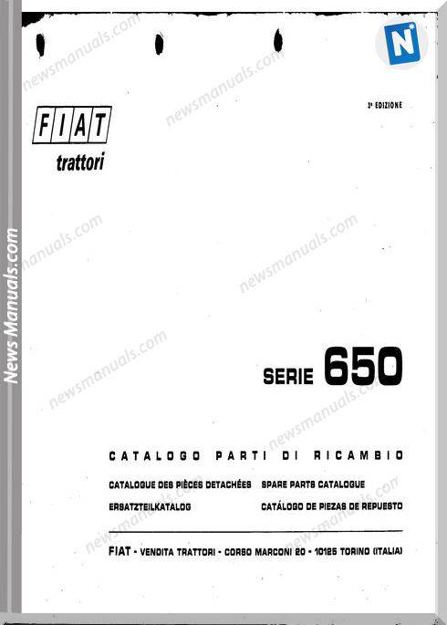 Fiat Serie 650 Parts Catalog French Language
