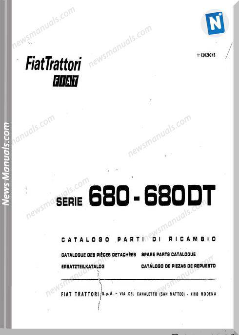 Fiat Serie 680 Parts Catalog French Language