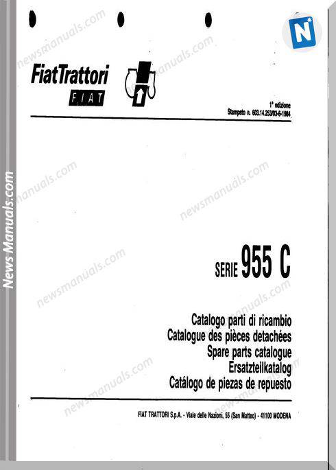 Fiat Serie 955C Parts Catalog French Language