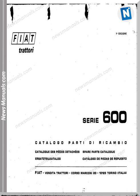 Fiat Series 600 1 Parts Catalog French Language