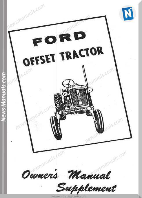 Ford 2000 Offset Tractor Owners Manual Supplement