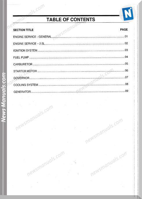 Ford 425 Lrg Engine Service Manual