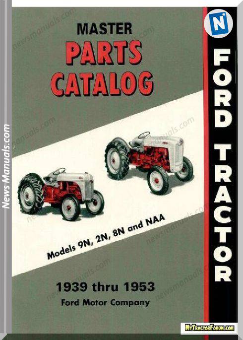 Ford Master Tractor Parts Manual 9N 2N 8N Naa