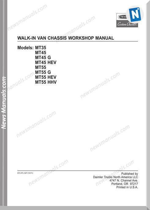 Freightliner Fccc Walk-In Van Chassis Workshop Manual