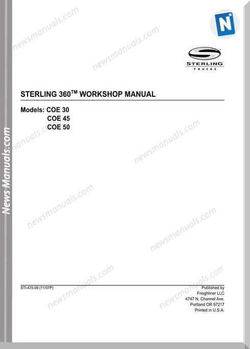 Freightliner Sterling 360 Workshop Manual 2008
